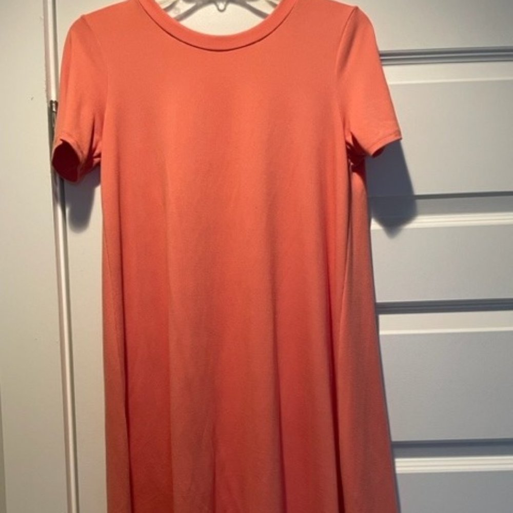 Tee Shirt swing dress with deep V back